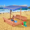 thumbnail image 2 of Costway Beach Cabana Sandbox Rétractable W / Banquette à Baldaquin Enfants Jeu en Plein Air, 2 of 8