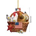 thumbnail image 3 of Christmas Chicken Ornament 2D Acrylic Rooster Hens with Santa Hat Hanging Pendant Farm Animals Family Chicken Christmas Tree Ornament for Holiday Winter Xmas, Home, Window, Car Decoration, 3 of 5