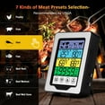 thumbnail image 4 of TFixol Dual Probe Color Touchscreen Meat Thermometer with High-Temp Alarm, Preset Settings, Countdown Timer, 7 Meat Options, Black & Silver (Batteries Not Included), 4 of 6