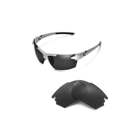 Walleva Black Polarized Replacement Lenses for TIFOSI Jet Sunglasses