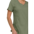 thumbnail image 4 of Medichic Scrubs Women's V-Neck Notch Fashion Stretch Scrub Top with Two Pockets, Flex Easy Care Fabric, 4 of 4