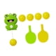 thumbnail image 2 of Entrenador de tenis de mesa Colamx con forma de rana colgante altura ajustable juguete interactivo 5 bolas, 2 of 8