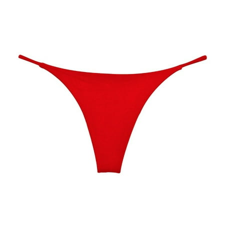 

XZHGS Solid Spring Shaping Women s Thong Low Rise Double Layer Bikini Briefs Womens underwear High Waist Tummy Control