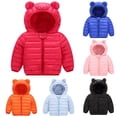 thumbnail image 3 of Toddler Winter Coat Baby Boys Puffer Coat Baby Hoodie with Bear Ear Windproof Down Jacket for Baby Girls Winter Coat Baby Boy Clothes 12-24 Months, 3 of 4