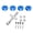 Blue, variant on M Buder 4Pcs 12mm Wheel Hex Drive Hub Adapter Combiner Coupler with Pins Screws RC Car Replacement Parts for 1/10 RC Car Aluminum Alloy Upgrade Accessory Blue