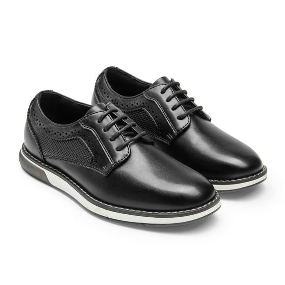 BURUDANI Boy's Casual Dress Oxford Comfort Uniform Formal Sneaker Shoes