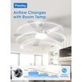 thumbnail image 3 of Ventilador de techo Passky de 132 cm con luz y control remoto 110 V, color plata, 3 of 7