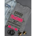 thumbnail image 3 of My Father Was My Teacher Shaped T-Shirt Women -Image by Shutterstock, Female Large, 3 of 4