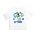 thumbnail image 4 of Sesame Street Oscar Lift Club Women's Boxy Cropped T-Shirt Casual Graphic Tee, 4 of 4