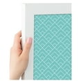 thumbnail image 4 of PinPix ArtToFrames 10x22 Custom Cork Bulletin Board Peaks Modern Pattern Aqua   Poster Board Has a Fabric Style Canvas Finish, Framed in Satin White Frame (PinPix-1790), 4 of 6