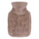 thumbnail image 1 of Botella de agua caliente con funda de felpa suave, 1000 ml, bolsa de agua caliente antiescaldaduras con doble inserción para manos, café oscuro, 1 of 9