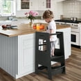 thumbnail image 4 of Kids Step Stool Wooden Toddler Step Stool Adjustable Step Stool for Kids Kitchen Stool Helper Toddlers Learning Stool Tower for Kitchen Counter, 4 of 7
