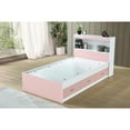 thumbnail image 7 of Pemberly Row Contemporary Wood Twin Captain Storage Bed with 3 Drawers in Pink, 7 of 7