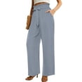 thumbnail image 2 of a.Jesdani Women's Wide Leg Lounge Pants High Waisted Elastic Tie Knot Loose Trousers with Pockets S-XXL, 2 of 6