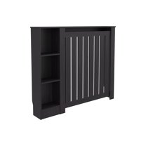 Gray Radiator Covers Radiator Cover Cabinet Joseph with Slatted Frame and 3 Shelves ...