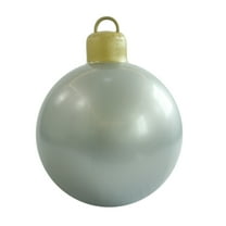 YIKA Christmas Decoration Ball 60cm Outdoor Christmas Inflatable Decorated Ball Pvc Inflatable Christmas Ball Christmas Tree Decorations Silver