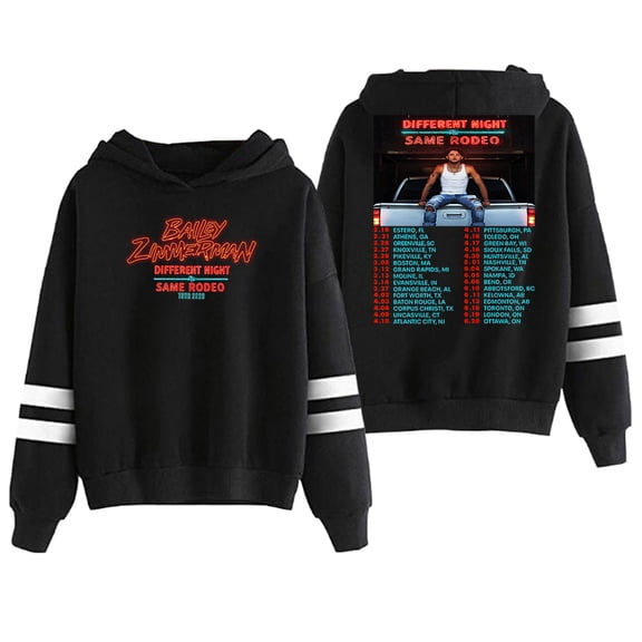 Bailey Zimmerman DNSR Tour 2026 Hoodie Pocketless Parallel Bars Sleeve Streetwear Women Men Hooded Sweatshirt