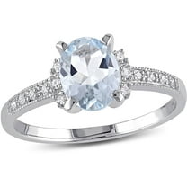 Everly Women's Aquamarine Sterling Silver Ring