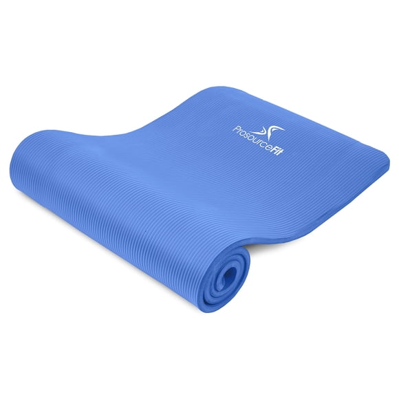 ProsourceFit Extra Thick Yoga and Pilates Mat Â½â€ (13mm), 71-inch Long High Density Exercise Mat with Comfort Foam and Carrying Strap, Blue