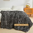 thumbnail image 2 of XeGe Luxury Faux Fur Leopard Print Throw, Soft 50x60 Cheetah Print Fluffy Blanket, Shaggy Plush Decorative Couch Blanket, Cute Furry Fuzzy Animal Throw for Sofa Bed, Leopard Light Grey, 2 of 6
