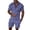 Dark Purple, variant on 2 Piece Short Sets for Men Summer Beach Outfits Striped Texture Zipper Shirts & Shorts Casual Vacation Set