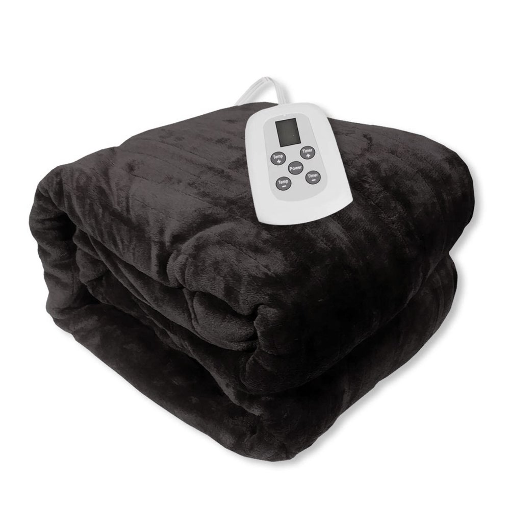 Westerly Full Size Microplush Electric Heated Blanket, Black Walmart