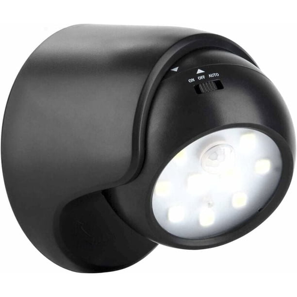 Iluminación de acento, iluminación a batería, luz de pared para exteriores con sensor de movimiento Iluminación LED para exteriores Iluminación inalámbrica a batería Rotación e inclinación de 360 gr