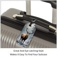 thumbnail image 3 of Square 2Pack PU Leather Christmas Elk Cruise Luggage Tag with Privacy Cover and Name ID Tag for Travel Handbags Backpacks Luggage Tags, 3 of 6