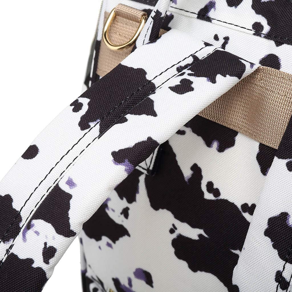 Cow Spots Print Diaper Bag Backpack Maternity Baby Changing Bag Large Capacity Backpacks