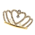 thumbnail image 4 of tiara de de imitación para niña, boda, cumpleaños de princesa, accesorios Oro Colcomx Mini tiara de princesa de cristal, 4 of 8