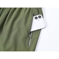 thumbnail image 4 of Yunbao Men's Elastic Waist Hiking Pants Water Resistant Quick-Dry Lightweight Outdoor Sweatpants with Zipper Pockets, 4 of 9