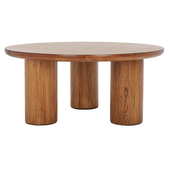 SAFAVIEH Mork Modern Style Natural Round Wood Coffee Table (40 in. W x 40 in. D x 18 in. H)