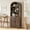 brownish red, variant on Arched Office Bookcase with Doors - 71.65" Tall Wooden Bookshelf - Farmhouse Cabinet with Shelves for Home Office, Living Room - Brownish Red, 2-Door Model