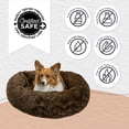 thumbnail image 6 of Best Friends by Sheri The Original Calming Donut Dog Bed – Washable Plush Pet Bed for Medium Breeds up to 45 lbs, Lux Faux Fur, Dark Brown, Medium (30" x 30"), 6 of 8