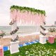 thumbnail image 4 of Flores Artificiales Wisteria, Artificiales de Glicina Falsas, Guirnaldas de Flores Secas Colgantes para Decoración Hogar, Pared, Jardín, Fiesta, Hotel, Iglesias, 4 of 4