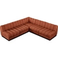 thumbnail image 5 of Meridian Furniture Quinn 98.5" 5-Piece Fabric Modular Sectional in Orange, 5 of 9