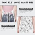 thumbnail image 6 of Pioneer Flower Floral Print Pattern Apron for Women and Men, Cotton Linen Waterproof with Pockets, Adjustable, 33x27 Inch for Kitchen, Gardening, BBQ, Salon, 6 of 6