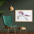 thumbnail image 2 of Unicorn Party Wall Art with Frame, Cartoon Image of Horse Mane and Tail with Flowers, Printed Fabric Poster for Bathroom Living Room, 35" x 23", White Mauve, by Ambesonne, 2 of 2