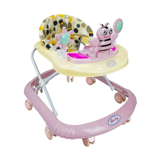 Andadera para Bebés The Baby Shop con llantas de gel y juguetero Rosa -