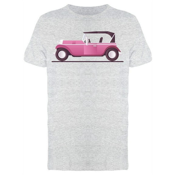 Retro Pink Car T-Shirt Men -Image by Shutterstock, Male x-Large