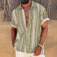 thumbnail image 2 of toraway Chemises à Manches Courtes pour Hommes Chemises Décontractées à Manches Courtes Mode Rayée Imprimée Multicolore Rayée Non Positionnée Chemise Homme m, 2 of 4