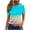 Z13-Sky Blue, variant on Karight Womens Striped Short Sleeve T Shirts Crewneck Top Fitted Tee