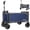Dark Blue, variant on TheEshow 220Lbs Capacity Garden Wagon with All-in-One Convertible Folding, Full-Side Opening, Dog Leash, Versatile Seating & Storage
