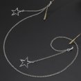 thumbnail image 4 of Non-slip popular metal glasses rope silver five-star pendant handmade glasses chain, 4 of 5
