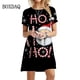 thumbnail image 2 of Vestido de fiesta con estampado de copos de nieve para mujer, ropa informal de manga corta con dibujos animados de Papá Noel, novedad de 2023, 2 of 5