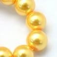 thumbnail image 3 of 20strands Baking Painted Pearlized Glass Pearl Round Bead Strands golden 4~5mm Hole: 1mm about 200~210pcs/strand 31.4 inch Gold, 3 of 4