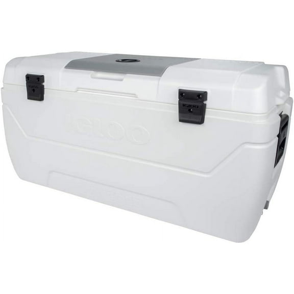 Igloo Marine Chest Cooler White Heavy-Duty Wheels Ultratherm Insulation H
