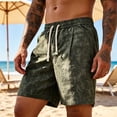 thumbnail image 2 of Mens Jacquard Lounge Shorts 8" Inseam Straight Leg Casual Above Knee Length Short Pants Elastic Waist Drawstring Pockets for Daily, 2 of 9