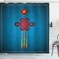 thumbnail image 1 of Ambesonne Chinese New Year Shower Curtain, Hanging Knot, 69"Wx75"L, Yellow Blue Red, 1 of 3