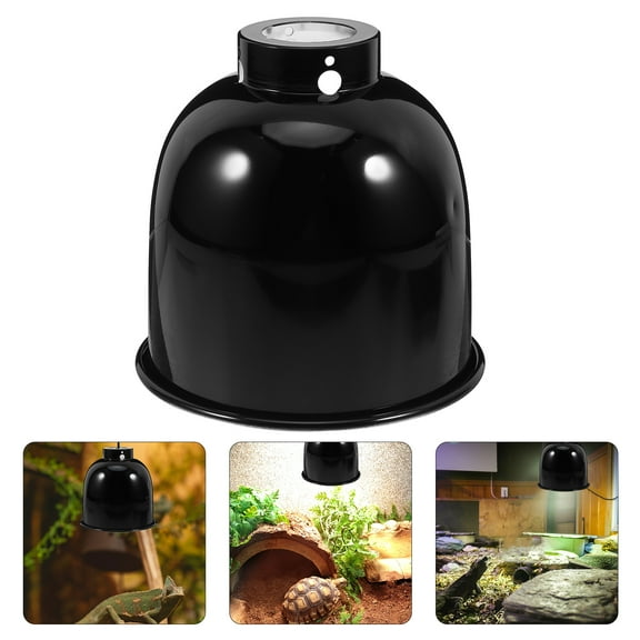 IBASETOY Adjustable Black Reptile Heat Lamp Shield with Durable Anti- for Safe Basking